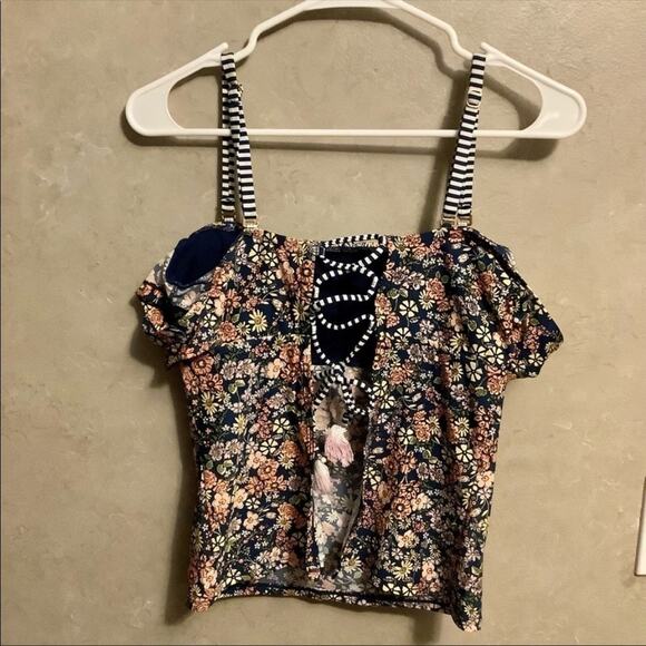 KENNETH COLE REACTION Floral Swim Top Size Small - Picture 9 of 9